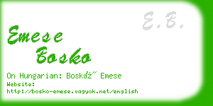 emese bosko business card